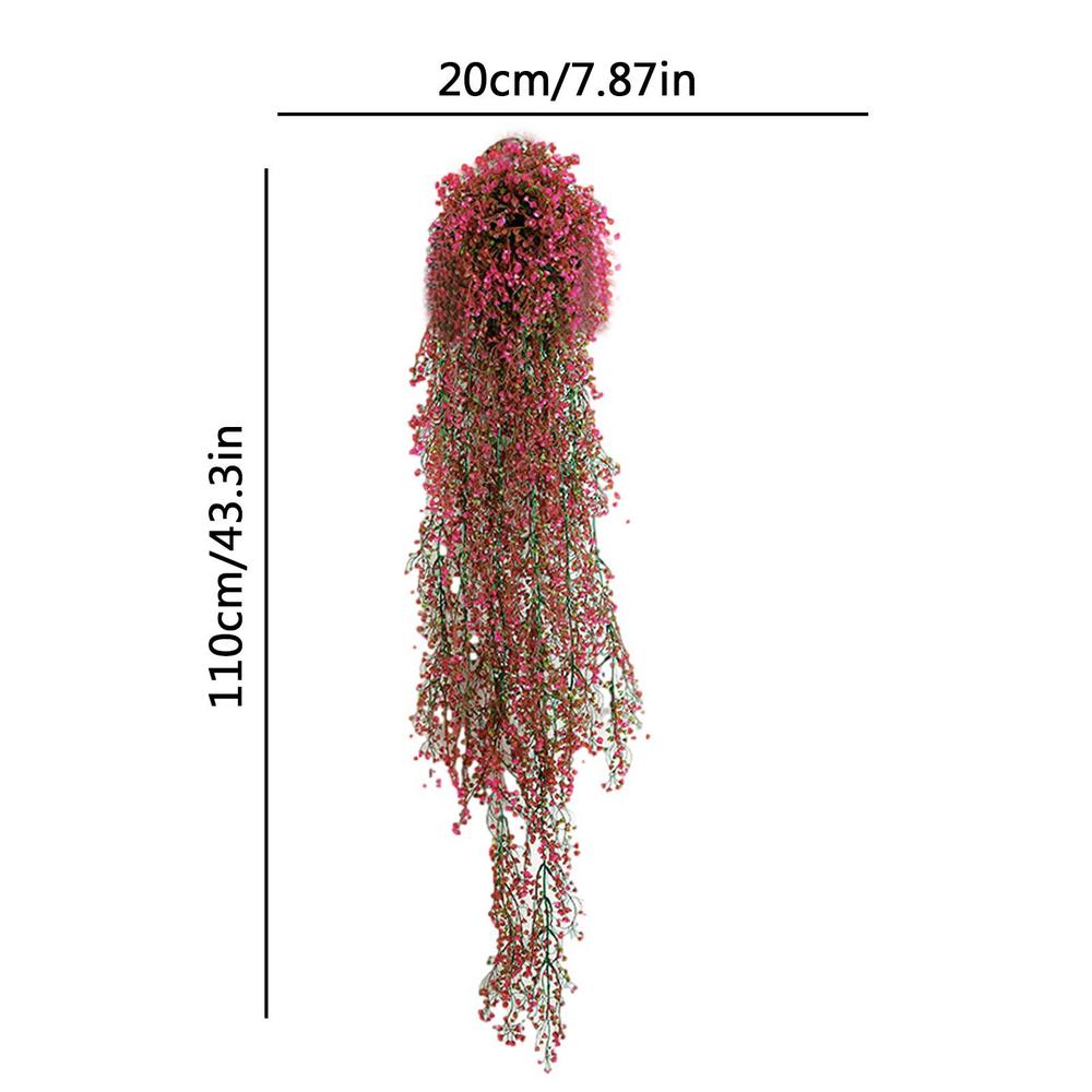 73/110cm Artificial Plant Rattan Golden Bell Willow Shooting Wedding Home Bar Wall Hanging Decoration Flower Plastic Flower