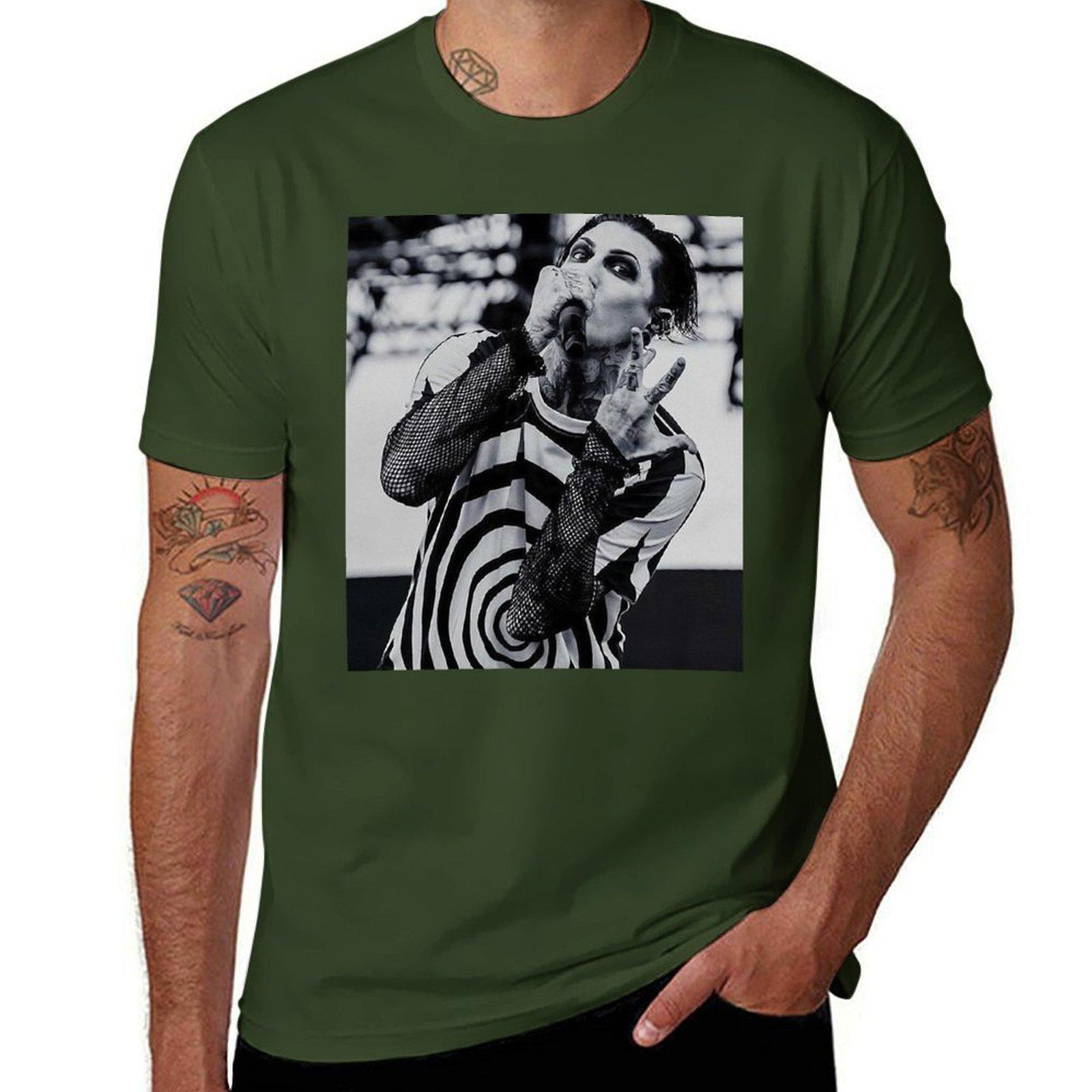 

chris motionless cerulli Tshirt sweat hippie clothes Blouse customizeds mens graphic tshirts hip hop 4XL