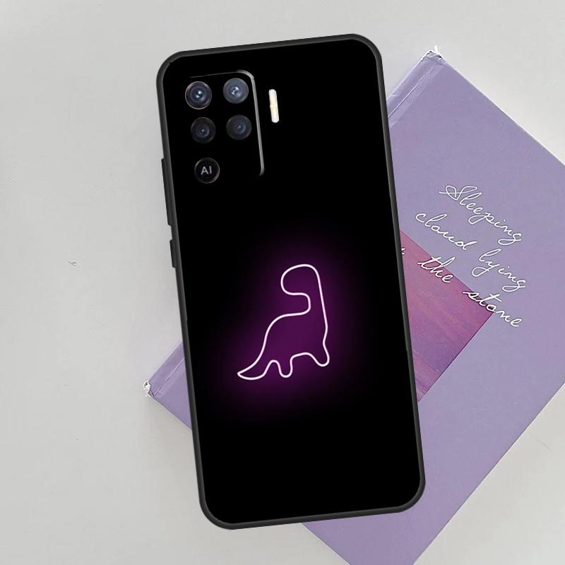 

Cartoon Dinosaur Phone Case For Oppo A74 A53 A54 A94 A15 A16 A17 A52 A72 A76 A96 A57S A58 A78 A98 Back Cover OPPO A74 5G