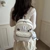 Schoolbag New Sweet and Cute Polka Dot Backpack Fashion Cartoon Plush Rabbit Schoolbag Casual Large Capacity Girl Backpack