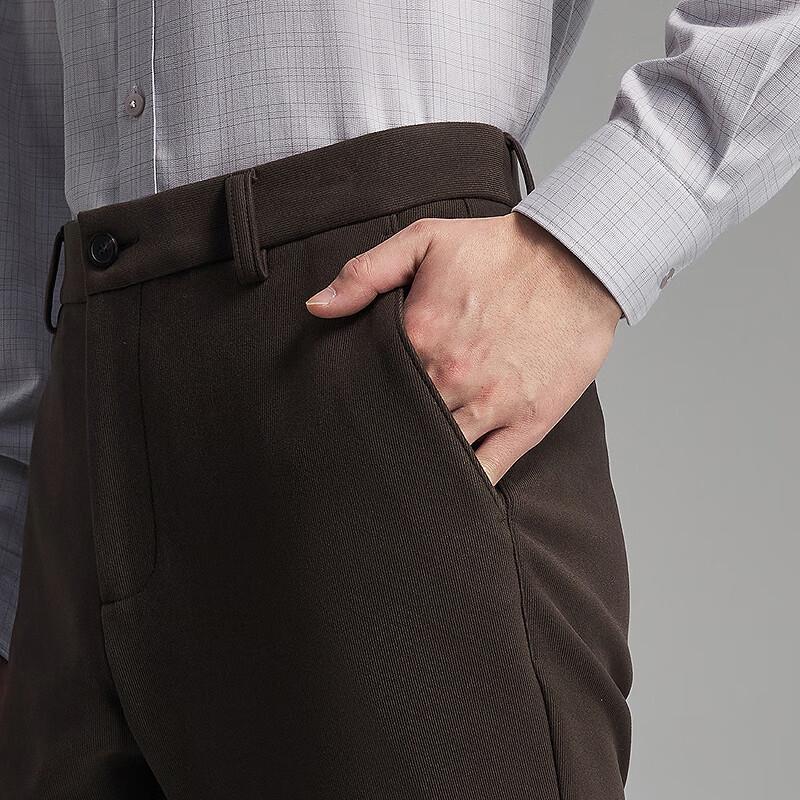 Yagor Men's Straight-Leg Elastic Knit Dress Pants