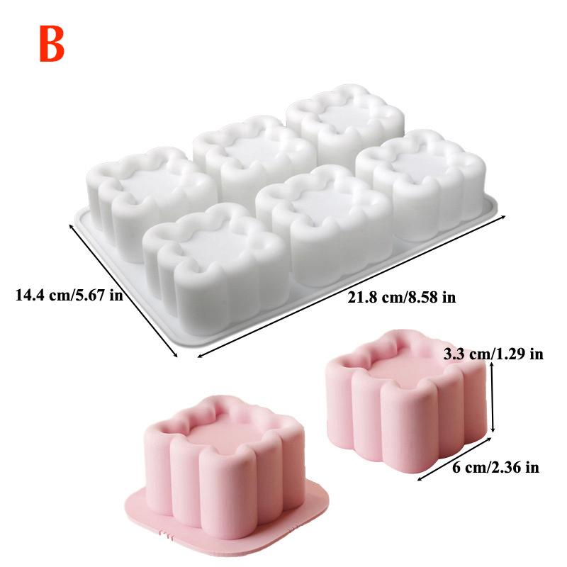 Silikonowa Forma do Musu Puddingowej Serce/Gwiazda/Okrągła/Kwadratowa Kwiatowa DIY Deser Czekoladowa Forma Narzędzia do Dekoracji Ciast Naczynia do Pieczenia