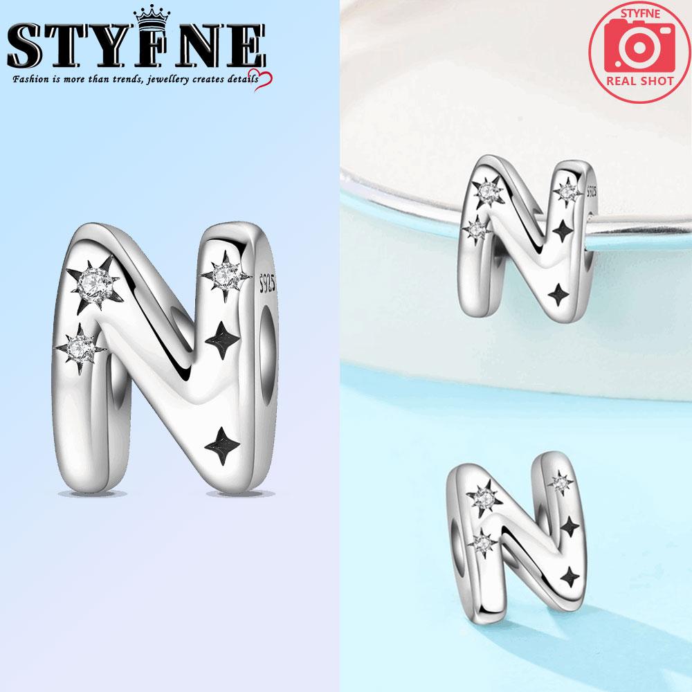 Copper Twenty-Six Letters From A-Z Rose Series Charms Beads Pendant For Original Bracelet Woman Girl Jewelry