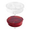 Divided Serving Tray with Lid Round Snack Container Candy Appetizer Nut Sugar Peanut Dish Home Living Room Restaurant