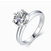 Real Moissanite Diamond Ring 1ct 2ct 3ct D Color 925 Sterling Silver Six Prong Ring Wedding Fine Jewelry for Women