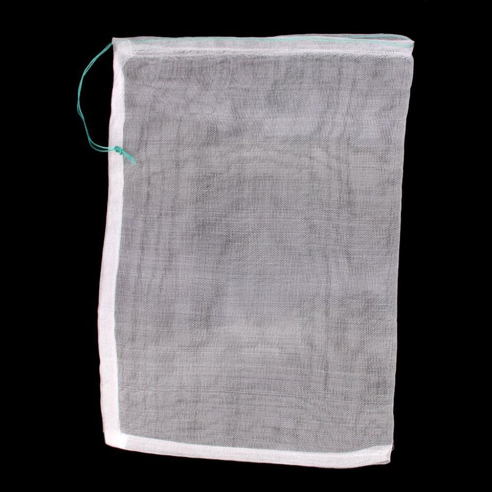 10 Stück Nylon Filterbeutel Wiederverwendbar mit Kordelzug Für Bio-Bälle Aktivkohle Keramikmedien Entferner Phosphat Nitrat Filter