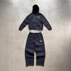 Tuta invernale con cappuccio 2025 Stampa lettera Streetwear Set misto cotone Uomo Donna