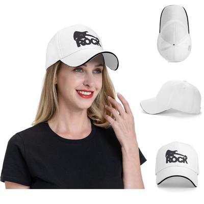 Rock Logo With Guitar Baseball Caps Snapback Baseball Hats Breathable Casual Casquette Outdoor Unisex