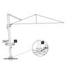 Umbrella with Aluminum Mast 300 X 300 Cm Taupe