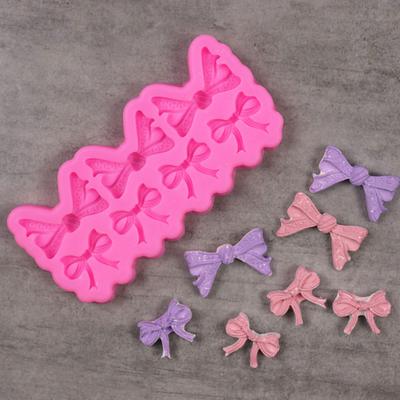 Schokoladen-, Bonbon-, Zucker-Bastelform, große und kleine Schleife, Pastenform, Kuchendekorationswerkzeuge, Kunst-Silikon-Seifenform, Geschenk zum Backen