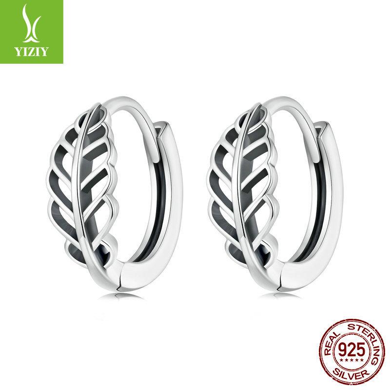 Autumn Hollow Leaf Ear Buckle Women, Simple Niche High-End S925 Sterling Silver Earrings