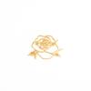 Exquisite Gold Camellia Brooch: Luxury Women's Rose Pin, Metal Clothing Accessory