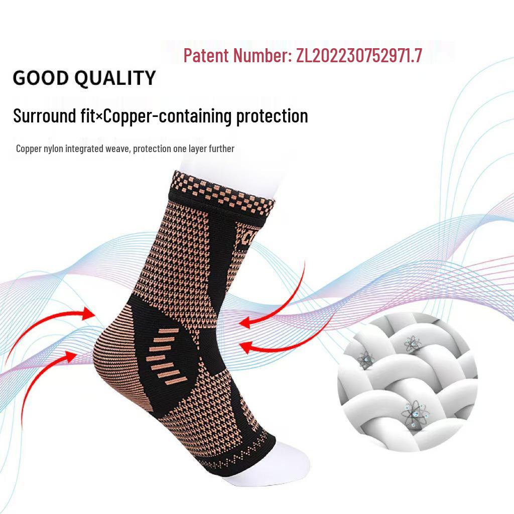 Neue, kupferverstärkte elastische Knöchelbandage zum Schutz vor Verstauchungen und für Wärme beim Laufen