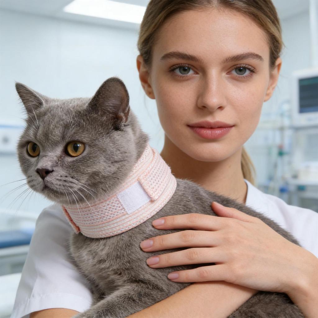 Cat Neck Brace Washable Waterproof Wound Protective Brace Cat Cone Collar for Small Medium Kittens Puppies Home Indoor Outdoor