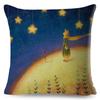 Little Prince Pillow Case Decor Cartoon France Anime Print Cushion Cover for Sofa Home Children Room Linen Throw Pillowcase