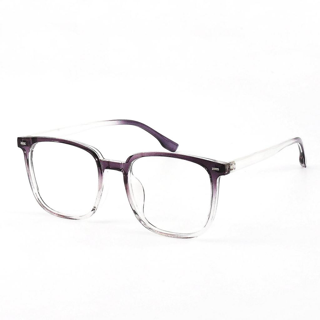 Unisex Black Frame Anti-Blue Light Glasses with Slimming Flat Lenses