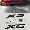 New 3D ABS Car Rear Trunk Logo X1 X3 X5 X6 X7 GT Z4 Emblem Badge Sticker For BMW U11 F39 G01 G45 F26 G02 G05 G06 G07 Accessories