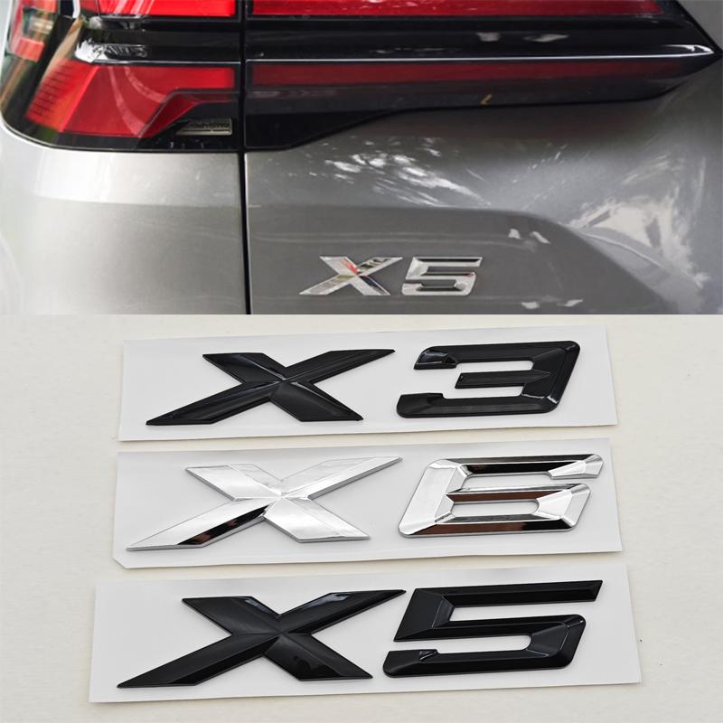 New 3D ABS Car Rear Trunk Logo X1 X3 X5 X6 X7 GT Z4 Emblem Badge Sticker For BMW U11 F39 G01 G45 F26 G02 G05 G06 G07 Accessories