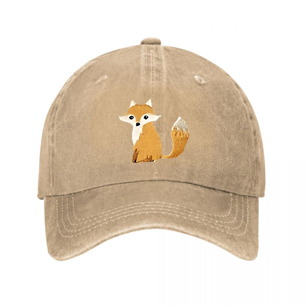 Berretto da Baseball Nero con Volpe Nuovo Berretto da Baseball in Cotone Lavato Vintage Cappelli da Sole per Genitori e Bambini