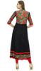 Bimba Women's Long Flared Black Anarkali Kurti Kurta Indian Classic