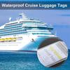 Name ID Card Reusable Baggage Reusable Labels with Steel Loops Suitcase Tag Label Holder Cruise Luggage Travel Luggage Tags