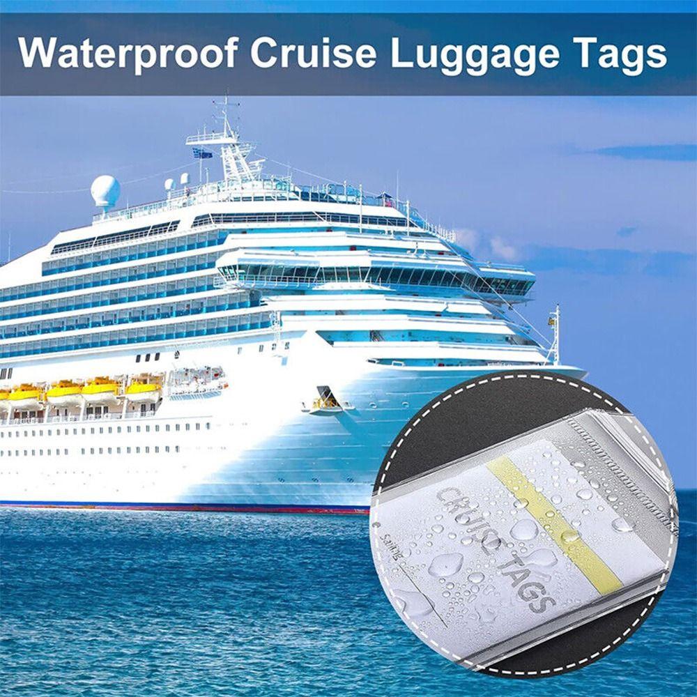 Name ID Card Reusable Baggage Reusable Labels with Steel Loops Suitcase Tag Label Holder Cruise Luggage Travel Luggage Tags