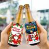 8 Pezzi Stili Adesivi Felice Anno Nuovo Buon Natale Babbo Natale Pupazzo di Neve Adesivi per Bottiglie di Vino Decorazione Tavola Festa