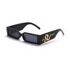European and American new small frame hip-hop diamond-encrusted snake sunglasses men's and women's retro trend personalized square wide-leg sunglasses