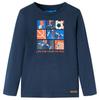 Children's Long-Sleeved T-shirt, Navy Blue, 104