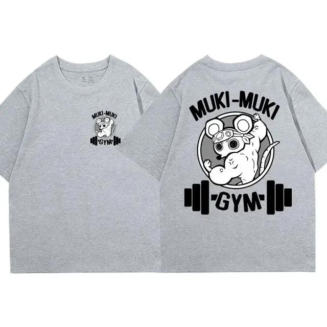 

Anime Demon Killer Uzui Printed T-shirt for men and women Fun Ninja Mouse Muki Muki Fitness T-shirt Muscle Mouse T-shirt 4XL