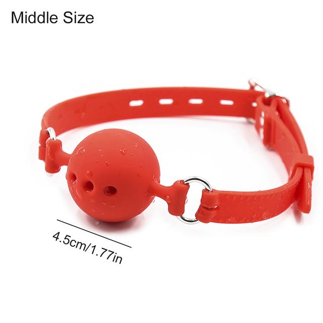 3 Sizes Soft Safety Silicone Bdsm Open Mouth Gag Ball Bondage Slave Ball Gag Erotic Sex Toys For Woman Adult Sex Games Slave New