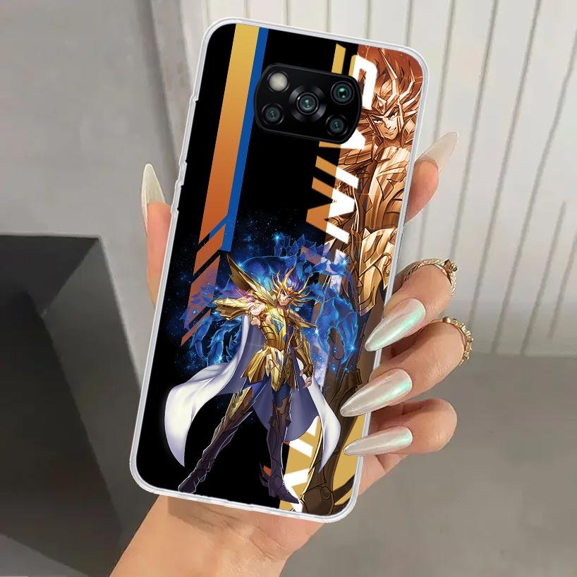 Anime Saint Seiya Phone Case for Xiaomi Poco X7 X6 X5 X4 X3 Nfc F7 Ultra F6 F5 Pro F4 GT F3 M6 M5S M4 M3 Soft Print Shell X7 X6