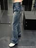 2025 Autumn Retro American Drape Micro-Flare Women's Jeans