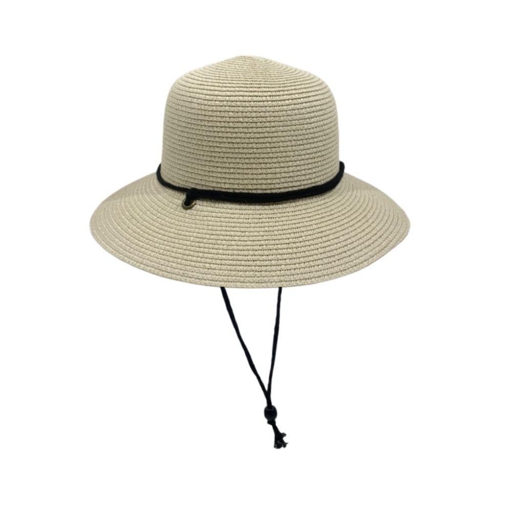 Foldable Women's Straw Hat Summer Visor Cap Retro Straw Bucket Hat  Men Women