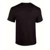 Men's T-Shirt - Black with Green Clover Design, Casual Cotton Short Sleeve Round Neck Tee