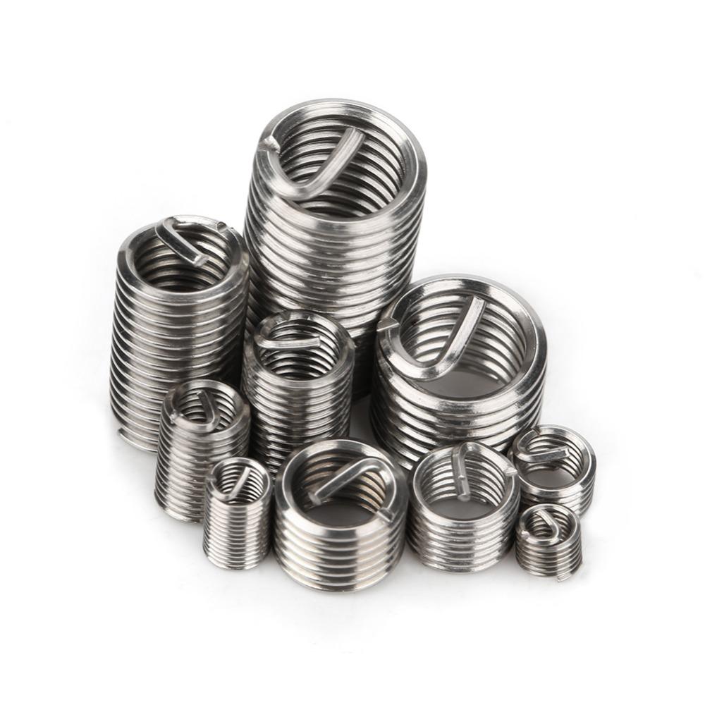 150 Pcs 304 Stainless Steel Thread Repair Insert Kit M3, M4, M5, M6, M8 Coiled Wire Design HeliCoil Type Insert