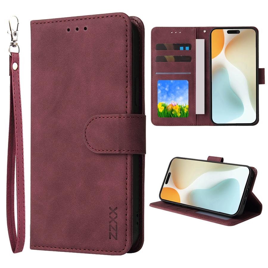 

ZZXX Wallet With Card Slot Photo Frame Kickstand Magnetic Flip Leather Case For iPhone 16e 16 Pro 16 Plus 16 Pro Max Card Bag iPhone 16 Pro