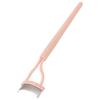 Eyelash Comb Arc Stainless Steel Teeth Eyelash Separator Mascara Applicator Tool with Comb Cover Pink Straight Handle