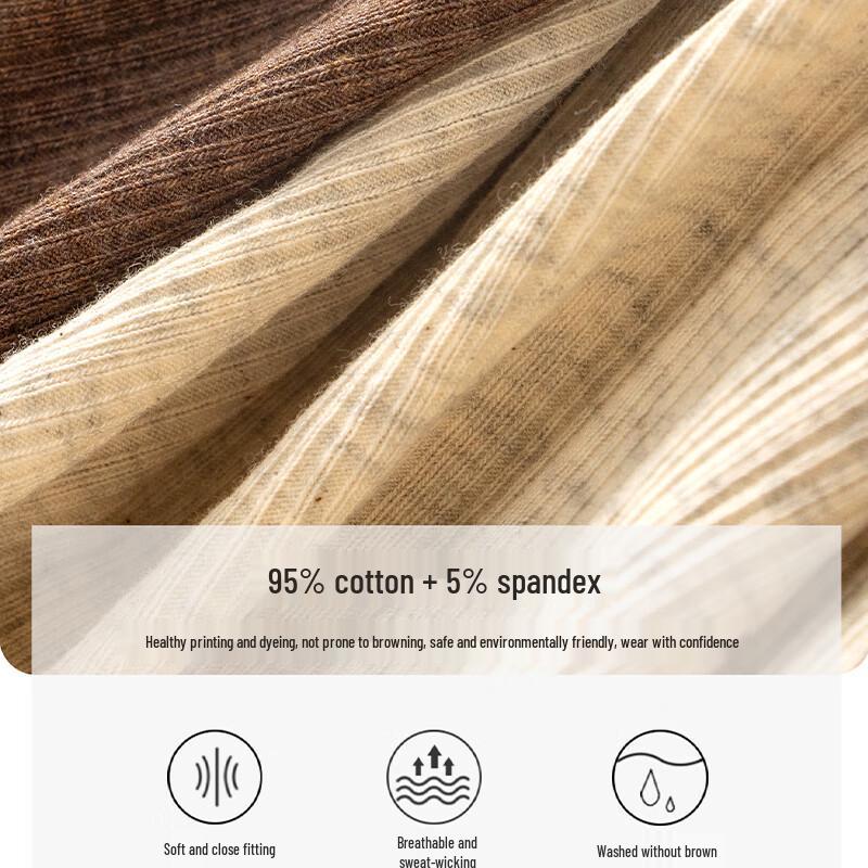 FitonTon Men's 10A Antibacterial Breathable Cotton Boxer Briefs