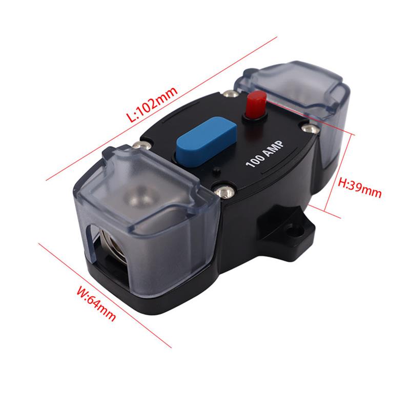Interruttore automatico fusibile 50A 60A 80A 100A 120A 150A 200A 250A 300A AMP Reset per Auto Barca Auto Impermeabile Accessori Fusibile di Sicurezza
