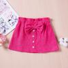Dětská móda Ležérní sukně Jednobarevná Mašle Jednořadé Zapínání Krátká sukně