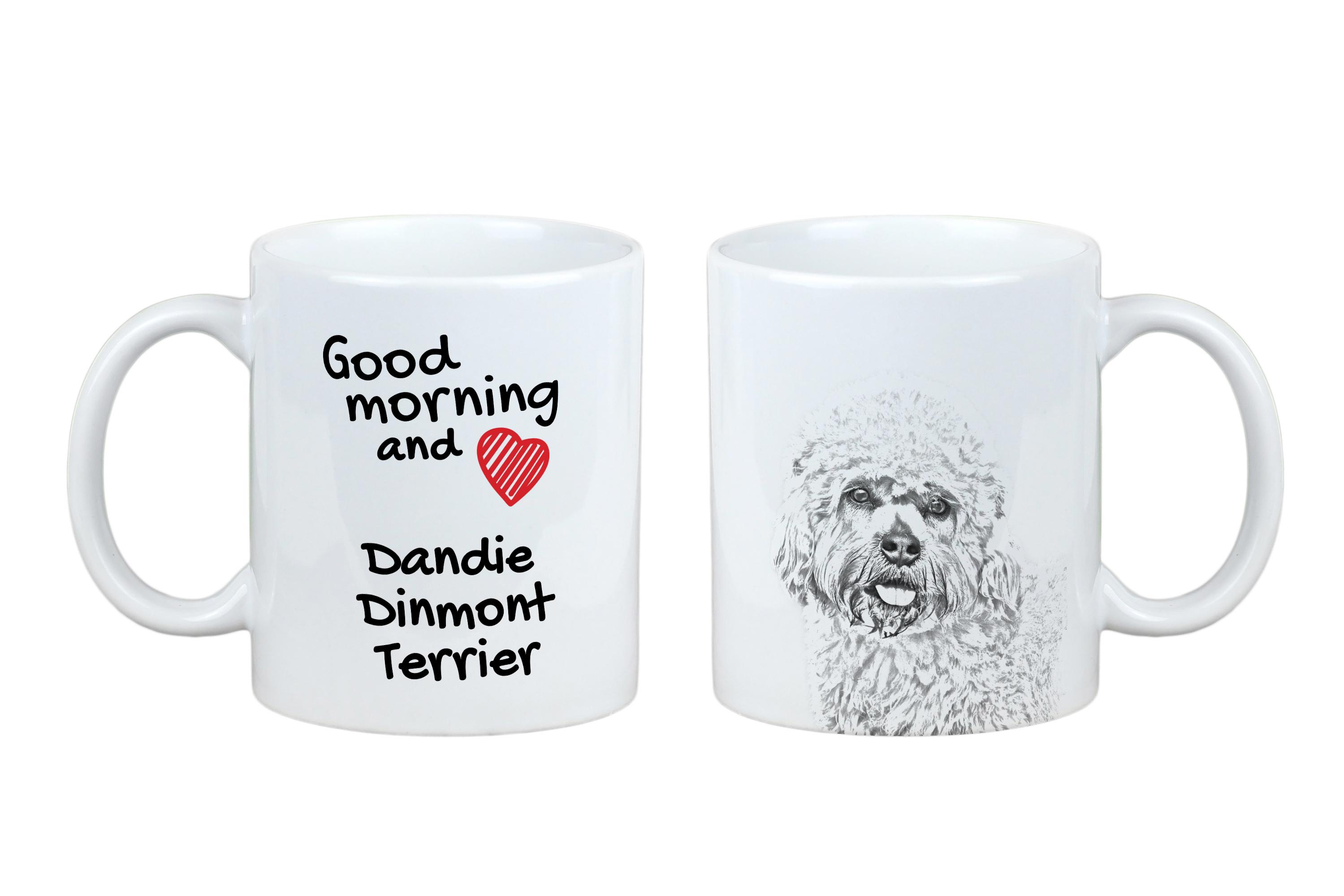 

Dandie Dinmont Terrier, Hindlee Terrier - cup with a dog, personalized cup with a print, a classic gift for everyone from the Art-Dog brand білий