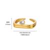 Fashion Design Sense Gold-plated Diamond Butterfly Love Open Copper Ring Women's Fashion Versatile Ring Hand Jewelry
