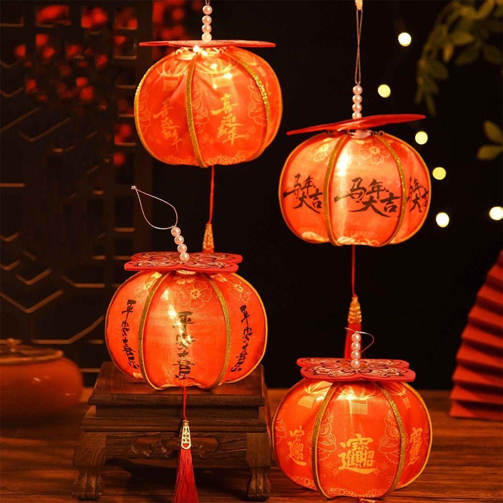 Ancient New Year Persimmon Lantern Handmade Chinese Lantern Luminous Lantern  Mid-Autumn Festival