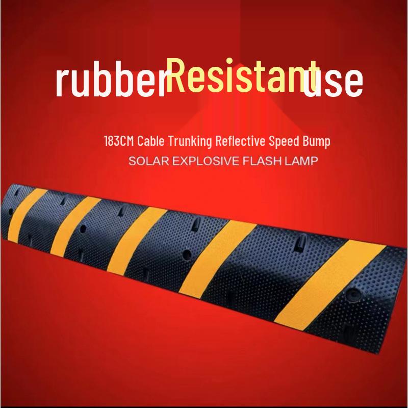 PVC Cable Trunking Rubber Speed Bump - Anti-Stepping, Pressure-Resistant Cover for Indoor/Outdoor Cable Protection and Crossing.