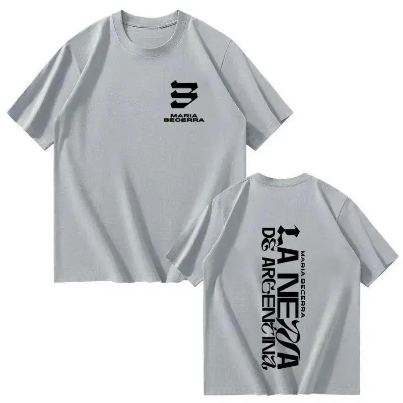 Harajuku Aesthetic Fashion Tops Singer Maria Becerra La Nena Lettered Shortsleeved Printed Cotton Casual Loose Tshirt Men Women