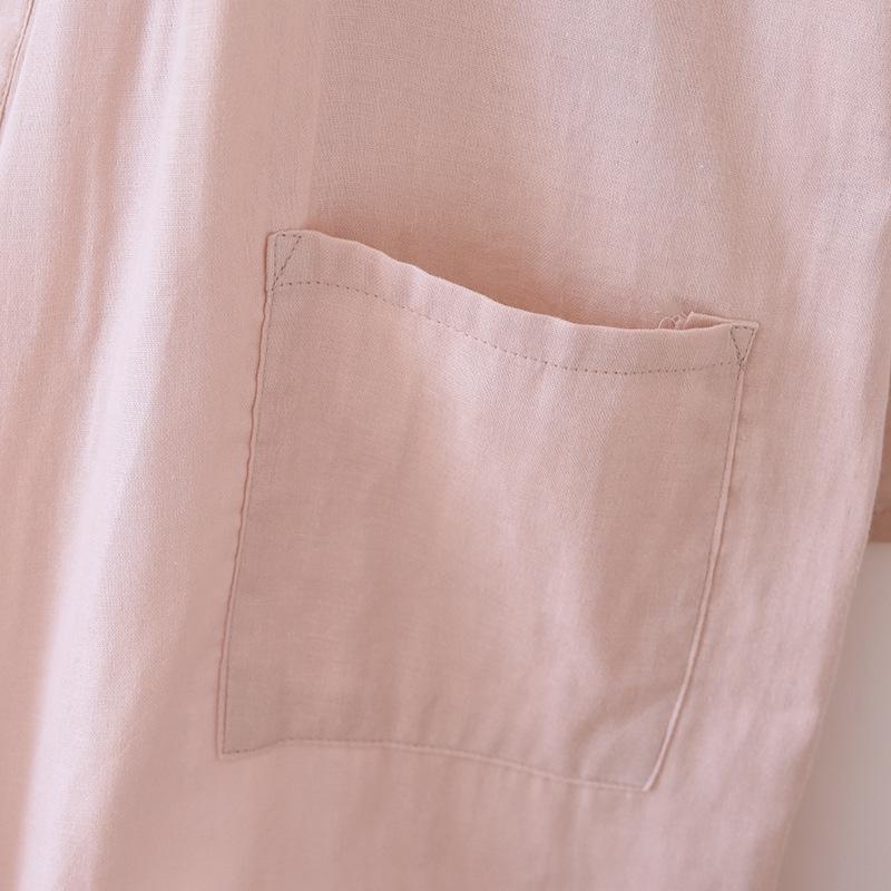 Japonská dámská bavlněná gázová kimono pyžamová souprava - Letní volný župan pro páry