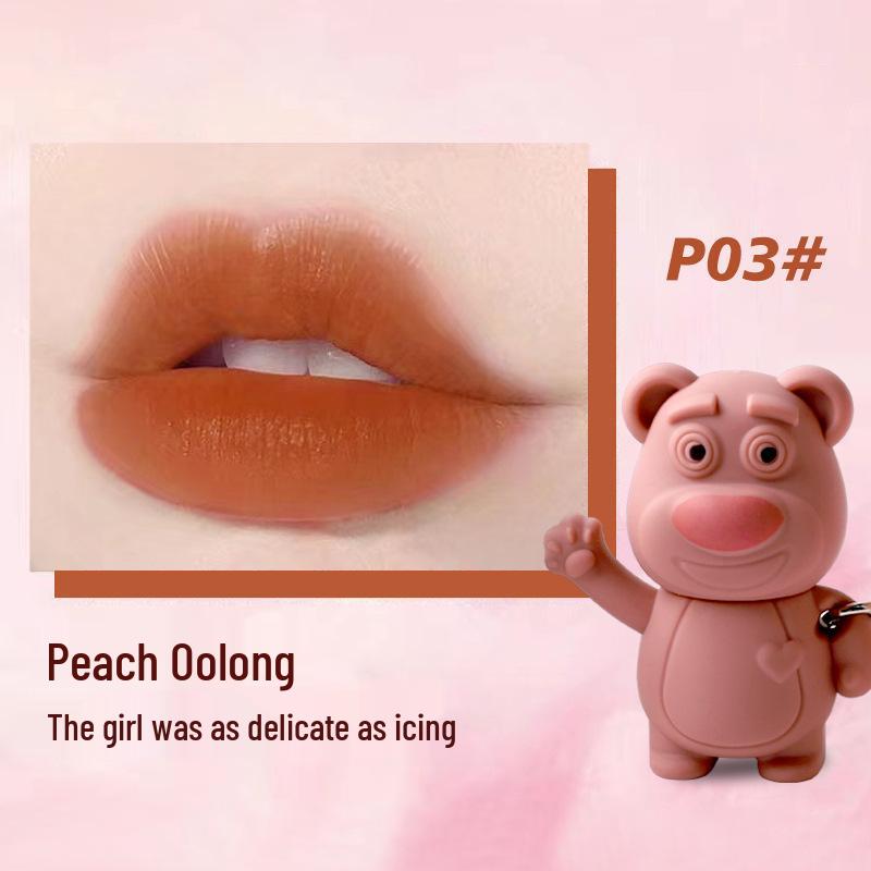 

Матовый тинт для губ в виде мишки - Милый, Водостойкий, Нелипкий, Кремовый нюд для студентов