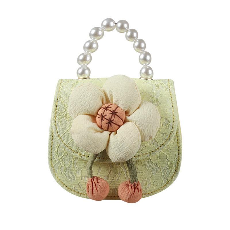 Stylish Mini Children's Handbag With Pearl Details And Trendy Chain Strap For Fashionable Kids