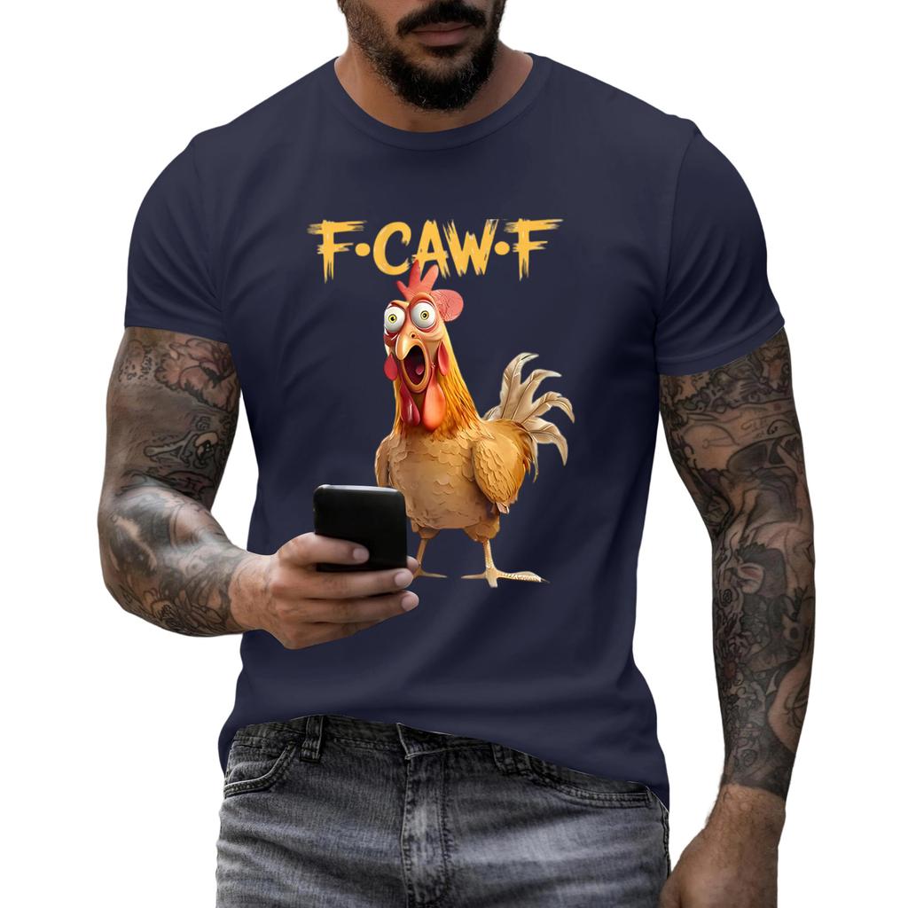 Pánská móda Ležérní Potištěné Krátký rukáv Kulatý výstřih Pulovr Topy